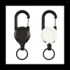 Jewelry Pouches Heavy Duty Retractable Pull Badges Carabiner Key Chain Buckle Holder Outdoor Keychain Holds Multiple Tools White