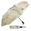 Ombrelli Pianta vintage Lavanda Fiore viola Farfalla Personalizzato Automatico Per donna Ombrello antipioggia pieghevole antivento da uomo