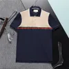 T-shirt polo firmata da uomo Fashion T-shirt da uomo blu cachi T-shirt casual patchwork di alta qualità T-shirt di lusso a manica corta M-3xl