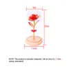 Fiori decorativi LED Rose conservate incantate in vetro Galaxy Rose Fiore eterno Luce Natale artificiale San Valentino Regalo per bambini