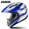 Motorhelmen GSB Carbon Fiber Helm Heren Motocross Full Face Moto Crossl Off-road Casco ECE Goedgekeurd