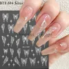 Mäns badkläder Bronzing Heart Stickers för naglar Guld Sliver Laser Butterfly Star Moon Adhesive Sliders DIY Nail Art Accessories Deco GLBTFS X0625 X0625 X0625 X0625