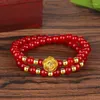 Charm Armband Women Tourism Anniversary Celebration Fashion Medallion Prayer Beads Rose Multi Circle Imitation Agate Strandedbracelet