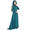 Etnische Kleding Moslim Abaya Ramadan Feestjurk Dubai Islamitische Turkse Gewaad Borduurwerk Geborduurde Klassieke Temperament Jurk Onregelmatig