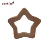 Baby Tanders Toys Cosskiss 10st Handmade Beech Wood Star Teether Baby Ting Toys Diy Crafts Pendant Tuggbar PACIFIER -kedja Tillbehör 230625