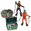 Dekoracje 1PC Treasure klatka piersiowa Dekoracje akcji Dokonania akcji Figurka Skarb Hunter Aquarium Ornament Dekoracja akcesoria 230625