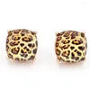 Stud Earrings 2023 Summer Colored Leopard Zebra Snake Animal Grain Big Square Dot Earring For Girl