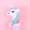 Simpatica penna a sfera a 6 colori per animali Pony Kawaii Roller Punta in silicone per cartoni animati Forniture per ufficio scolastiche Articoli di cancelleria