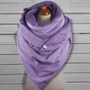 Scarves 2023 Fashion Women Solid Color Button Soft Wrap Casual Warm Simple Shawls Buckle Decoration