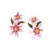 Dangle Chandelier Sweet Woman Multi-layer Elegant Flower Boucles d'oreilles en gros 230621