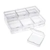 Jewelry Pouches 16 Pack Small Containers Clear Plastic Boxes Beads Storage Organizers With Hinged Lids For Items Crafts