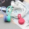 Ny 1st/pack Portable Silicone Material Söt multifunktion Magnet Earphone Cord Winder Cabel Holder Clips för hemmakontor