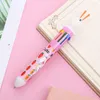 Colors Press Type Ballpoint Pens 0.5mm Cute Astronaut Shaped Writing Gel Student Gift Learning Office Supplies