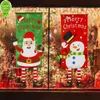 2023年メリークリスマスポーチドアバナー装飾サンタクロース雪だるまをホームショッピングモールバーXMASナビダッドのために飾る飾り