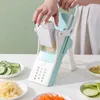 Multifunctionele groentesnijder Veilige keukensnijder Salade Chopper Aardappelsnijder Frietensnijder Kookgadge Roestvrij staal