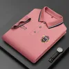 Mannen Polo Koreaanse Mode mannen Katoenen Polo Shirt Geborduurd Merk T-shirt Casual Revers Korte Mouw T-Shirt 230621