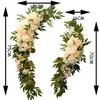 Decoratieve bloemen Bruiloft Decoratie Set 936 Simulatie Bloem Roos Pioen Welkomstkaart Boog Latei