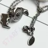 Fledermausdesigner Perlen Halskette Saturn Perlen Anhänger Mode Frauen Diamant Halskette Paar Schmuck Geschenk Fledermaus perfekt