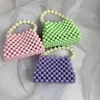 Frühling Macaron Neue selbstgemachte kleine Handtasche Französische Fee Handgewebte Perlenhandtasche 230625