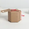 Gift Wrap 50pcs Kraft Paper Hexagon Cardboard Box Candy DIY Biscuit Favor Gifts Boxes Baby Shower For Birthday Wedding Christmas Party