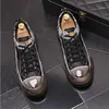 New High End Designer Men Mix Color Patchwork Black White Casual Shoes Flats Rock Sports Sneakers Male Loafers Zapatos Hombre D2H60