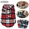 Hondenkleding Hondenshirts Britse stijl geruite hondenkleding voor kleine honden Katoen Puppy Kat Kleding Franse Bulldog Vest Chihuahua Zomer 230625