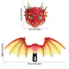 Party Masks Dinosaur Mask Wings for Children Children Dragon Cosplay Costume Props Masquerade Party Birthday Carnival Halloween Show Mask 230625