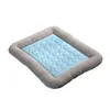 chenils stylos Summer Cool Dog Bed Mat Crate Pad Anti Slip Mattress Washable for Large Medium Small Pets Sleeping Accessoires Dog Cat Bed 230625