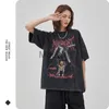 Heren T-shirts Makima Grafische T-shirts Harajuku Vintage Gewassen Anime Chains Man Tops Tees Retro Manga Korte mouw Oversized y2k Denji T-shirt J230625