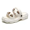 Women Flat Black Slipper Base Sandals White Pink Green Yellow Womens Waterproof Shoes264 S179 s