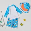 Fato de banho para bebé de manga comprida para rapazes com proteção UV UPF50 fato de banho infantil verão infantil roupa de banho L230625