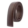 Belts Vintage Men's Belt Without Buckle PU Leather For Automatic Waist Strap Long Black Brown Jeans Cowskin Casual Waistband