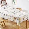 Table Cloth 2PCS Pastoral Waterproof And Oil-Proof Dining Tablecloth Wash-Free Plastic Rectangular Tea