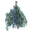 装飾的な花25pcsユーカリの茎シャワーのための天然ラベンダーバンドル花瓶フィラーアレンジメント家の装飾