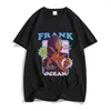 Men's T Shirts Frank Men Cotton Casual T-shirt O-ocean Blond Music Tshirts Hip Hop Oversized Tee Tshirt Womens Tops