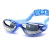 Goggles vuxna vattentätt justeringsband dykning silikon UV-skydd anti-dimma vattensporter simning Gogg med plastlåda AA230530