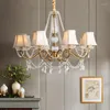 Hanglampen Goud Licht Kroonluchter Vintage Kristal Ijzer E27 Decoratieve Items Voor Thuis Luminaria De Mesa