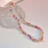 Urok bransoletki nastoletnie kryształowe klejnoty projekt kolorowy naszyjnik szklany bransoletka ins losowa młodzież biżuteria anime prezenty cosplay
