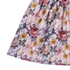 Girl Dresses 2023 Summer Floral Girls Dress Toddler Retro Clothing Sleeveless Boutique For Kids 2-7Y Wholesales