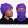 Cycling Caps Masks Balaclava Distressed Knitted Full Face Ski Mask Shiesty Mask Camouflage Unisex Hand Made Knitted Windproof Funny Knitted Cap 230621