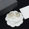 2023 Brand Classic Crystal CC Earring High Quality S925 Silver Needle Environmental Protection White Copper Designer Earring for Women Luxury earring Jewelry