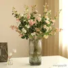 Getrocknete Blumen, langer Zweig, kleine Rose, Simulationsblume, Seide, dekorative Ornamente, Hochzeit, Großhandel