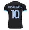 10 LUIS ALBERTO Maglia da calcio 23-24 Home Away Camicie nere di qualità tailandese personalizzate 7 F. ANDERSON 9 PEDRO 17 IMMOBILE 20 ZACCAGNI 21 SERGEJ 29 LAZZARI dhgate all'ingrosso