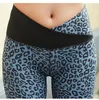 Pantalon actif Exvibe contraste taille femmes Yoga Leggings Gym Sport Fitness femme entraînement Leggins dames noir