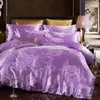 Conjuntos de cama para casa conjunto de capa de edredon jacquard dourado escuro 4 pçs/conjunto roupa de cama luxuosa roupa de cama