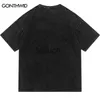 T-shirts pour hommes Hip Hop Hommes TShirt Y2K Streetwear Vintage Graphic Print Punk Goic Coton T-shirts Harajuku Mode Rétro Casual Chemises Lâches J230625