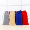 10 -stcs Drawstring tas katoen boodschappen schoudertas opvouwbare supermarkt tassen vouwtot draagbare handtassen canvas opbergzak