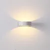 Vägglampor europeisk stil enkel modern konst liten rund lampa vardagsrum sovrum gångstudie sconce lampor led aluminium