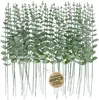 Decorative Flowers HOMBEMO 15PCS Artificial Eucalyptus Stems Decor Fake Dried Leaves Real Touch Faux Greenery Leaf Branches For Flower