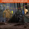 Bad Hangers Outdoor Camping Lanyard Hanger Camping Opslag Band met LED Strip Verlichting 16ft Verstelbaar Voor Opknoping Hangmat Tent 230625